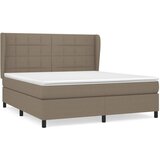 vidaXL Box spring postelja z vzmetnico taupe 180x200 cm blago, (20897447) Cene