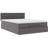  Otomanski krevet s madracem sivi 140x190cm umjetna koža | shoptok.hr