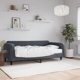  Dnevni krevet s madracem tamnosivi 100 x 200 cm baršunasti | shoptok.hr