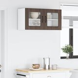  Zidni stakleni ormarić Lucca Smeđi hrast 80 x 31 x 40 cm | shoptok.hr