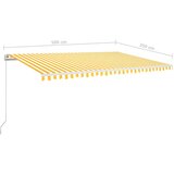  Automatska tenda sa senzorom LED 500x350 cm žuto-bijela | shoptok.hr