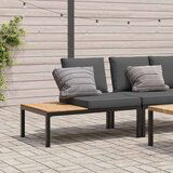 vidaXL vrtna klop z blazinami črn aluminij | Shoptok.si