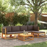 Maison Chic Seti vrtnega pohištva - Vrtna garnitura - Vrtni pohištvo set 6-delna z blazinami trden akacijev les, (21806360) | Shoptok.si