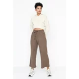 Trendyol Sweatpants - Brown - Wide leg