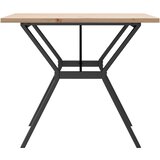  Blagovaonski stol Y-oblika 90x90x75,5 cm od borovine i čelik | shoptok.hr