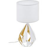 Eglo Carlton 5 stolna lampa E27, 51 cm, bijela/medeno zlatna, 43078 | shoptok.hr