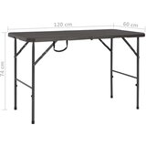  Sklopivi vrtni stol smeđi 120 x 60 x 74 cm HDPE izgled ratana | Eponuda.ba