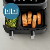  3000 serija NA351/00 friteza Dvostruko 9 L Samostoječi 2750 W Friteza na vroč zrak Črna, Srebro | Shoptok.si