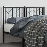 vidaXL Kovinsko posteljno vzglavje črno 120 cm | Shoptok.si