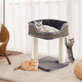  Praškalnik - mačje drvo, igraći centar s plišanim stubom (siv) | shoptok.hr