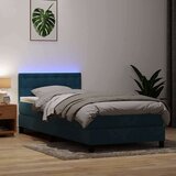 Box spring postelja z vzmetnico temno modra 80x220 cm žamet, (21791636) | Shoptok.si
