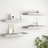 vidaXL Stenske police 4 kosi betonsko sive 60x23,5x3,8 cm MDF | Shoptok.si
