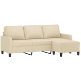  Trosjed s tabureom krem 180 cm od tkanine | shoptok.hr