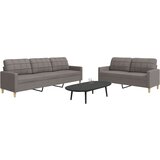  2-dijelni set sofa s jastucima smeđesivi od tkanine | shoptok.hr
