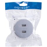 Aigostar USB napajajuća utičnica bez okvira, 2x USB-A, srebrna | Eponuda.com