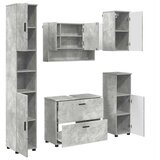  Set namještaja za kupaonicu 5 kom. Betonski sivi | shoptok.hr