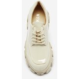 Resti Women's light beige lacquered lace-up shoes Ginara - Footwear | Shoptok.si