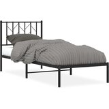 vidaXL Metalni okvir za krevet s uzglavljem crni 80x200 cm | shoptok.hr