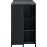  Barski stol sa stalkom za pohranu crni 120x60x110 cm poliratan | shoptok.hr