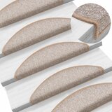  Prostirke za stepenice 10 kom 56x17x3 cm svijetlosmeđe poluokrugle | shoptok.hr