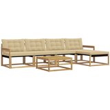  Set vanjskih sofa 6 pcs Bijela i bež | shoptok.hr