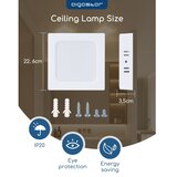 Aigostar LED plafonsko svetlo za površinsku montažu LED/18W/230V 4000K 22,6x22,6 cm belo | Eponuda.com