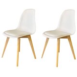 Hanah home SND3015 set trpezarijskih stolica 2 kom, bela/hrast Cene