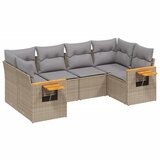  6-dijelni set vrtnih sofa s jastucima bež od poliratana | shoptok.hr