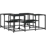  Stolić za kavu crni 91 x 91 x 40 cm od konstruiranog drva | shoptok.hr