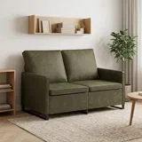 Kauč za dvoje Maslinasto zelena 130 x 81 x 82 cm Umjetni sued