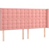 vidaXL Vzglavje z ušesi roza 183x16x118/128 cm žamet, (20952307) Cene