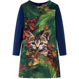  Dječja haljina s dugim rukavima modra 128 | shoptok.hr