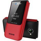 Aiwa FP-24RD mobilni telefon 6,1 cm (2.4") 91,7 g Črna, Rdeča Telefon z osnovnimi funkcijami | Shoptok.si