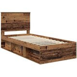  Krevetna konstrukcija Staro drvo 90 x 190 cm Čvrsto borovo drvo | shoptok.hr