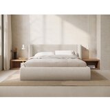 Windsor & Co Sofas Kremno bela oblazinjena zakonska postelja s prostorom za shranjevanje z letvenim dnom 200x200 cm Jason – | Shoptok.si