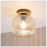 PLAFONSKA svetiljka MILOU WOOD 1xE27/15W/230V hrast/zadimljeno bež, prečnik 20 cm Cene
