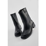 Marjin Women's Thick Sole Uncovered Daily Boots Venlas Black cene