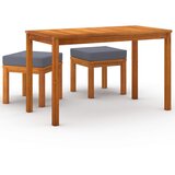  3-dijelni vrtni blagovaonski set s jastucima od bagremovog drva | Shoptok.si