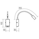  Redo 01-1195 - LED fleksibilna lampica HELLO LED/3W/230V hrom | Eponuda.com