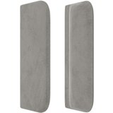  Uzglavlje s ušima svjetlosivo 83x16x78/88 cm baršunasto | shoptok.hr