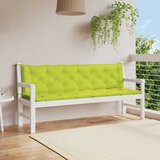  Jastuk za vrtnu klupu jarkozeleni 200x(50+50)x7 cm od tkanine | shoptok.hr