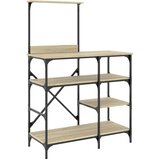  Pekarski stalak boje hrasta 90 x 40 x 132 cm od drva i metala | shoptok.hr