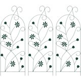  Vrtna Ograda Rešetkasti 3 pcs Zelena 112 x 40 cm Čelik | shoptok.hr