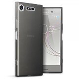 Ultra tanek silikonski ovitek za Sony Xperia XZ1 Compact - prozorno črn | Shoptok.si