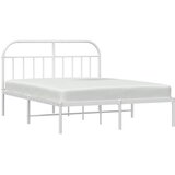  Metalni okvir za krevet s uzglavljem bijeli 150x200 cm | shoptok.hr