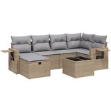 Maison Chic Seti vrtnega pohištva - Vrtna garnitura - Vrtni pohištvo set 7-delna z blazinami bež poli ratan, (21803229) | Shoptok.si