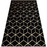 RugsX Preproge Preproga GLOSS 3D sodobni 409C 86 Kocka, 80x150 cm Črna | Shoptok.si