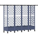  Povišeni krevet s mrežom i krovom Siva 202,5 x 40 x 127 cm PP | shoptok.hr