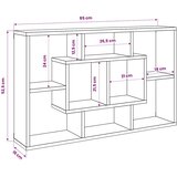  Zidna polica boja hrasta sonome 85x16x52,5 cm konstruirano drvo | shoptok.hr