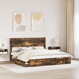  Krevet s od storage s uzglavljem Dimljeni hrast 180 x 200 cm | shoptok.hr